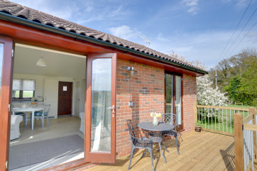 Outside decking with furniture