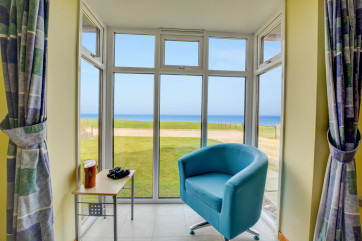 Views to the sea from the sitting room.