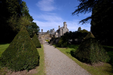The castle is surrounded by mature landscaped gardens extending down to the river Conwy
