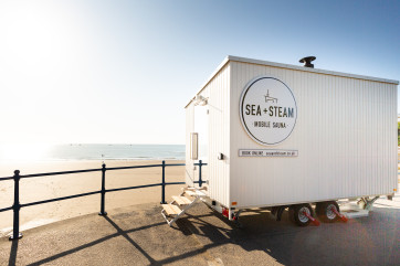 Sauna on the beach at Saundersfoot