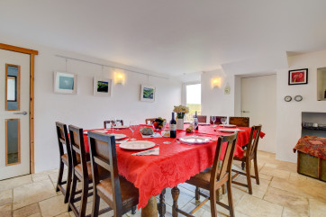 Dining room at Ty Carreg Sampson luxury cottage, Pembrokeshire