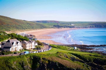 Woolacombe beach viewed from Mortehoe
