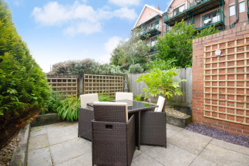 South-facing enclosed patio