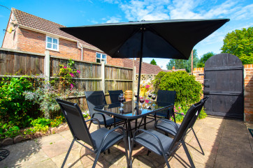 Patio area with garden furniture