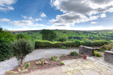 The view over stunning Swaledale from the garden