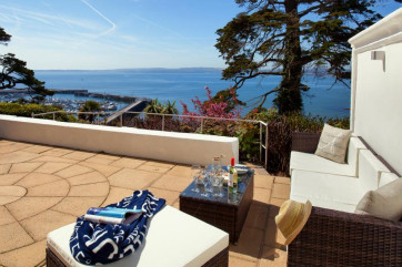 Unbelievable views of Torre Abbey Sands Beach & the bay from the Admiral's Beach House terrace!