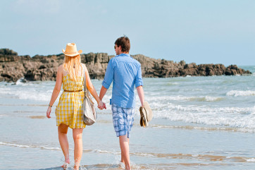 The sea is only a few hundred yards away from the house