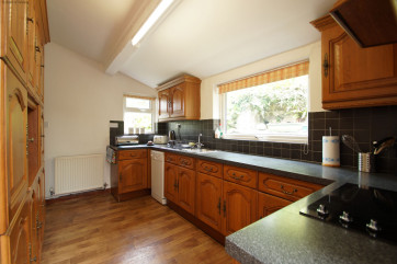 Well equipped kitchen including microwave, fridge freezer & dishwasher.