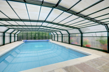 Visitors have shared use of a large indoor heated swimming pool 