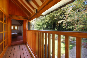 The balcony looks out to the front of the property 