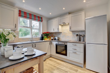 The well equipped modern kitchen