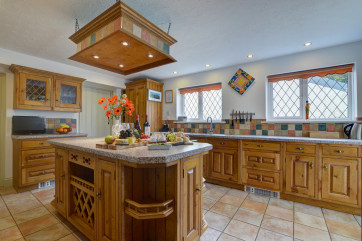The large country style kitchen