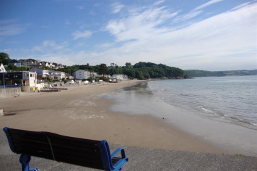 Sandy beach at Saundersfoot just a short drive away