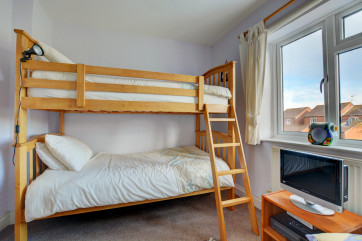 This bedroom has bunk beds, ideal for the children
