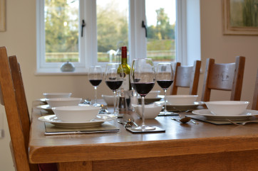 Table set for dinner for six