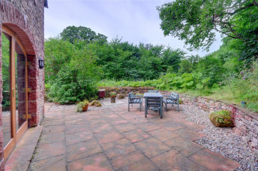 The large patio area.