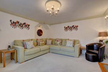 Large corner sofa in the sitting room