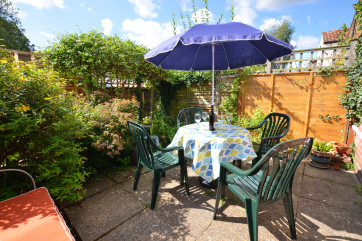 Patio garden - a suntrap, ideal for dining outside on a warm summers evening