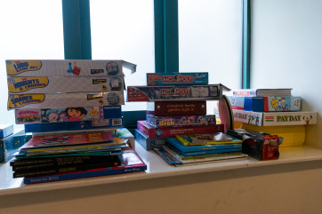 selection of books and games