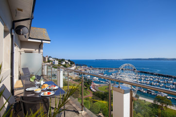 No. 9 Marina Court views over Torquay Marina and towards Paignton and Brixham