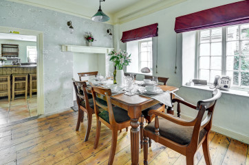 The separate dining room provides a space for formal or informal dining