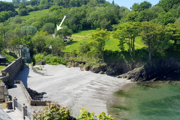 Newberry Beach, a smaller beach in the bay is just a stones throw away from the bottom of the drive