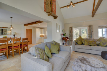 Comfortable sofas in the living area