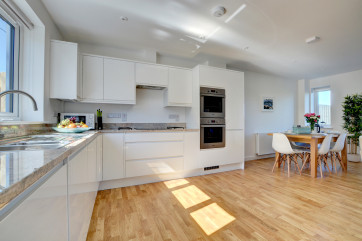 The modern kitchen is extremely well equipped