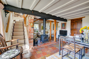 Living Room with wood burner