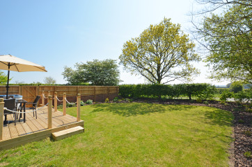Enclosed lawn garden perfect for children to let of steam!