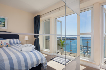 Master bedroom Tor Bay reflections