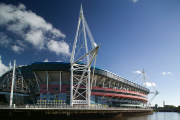 Principality Stadium in Cardiff, a very short walk away