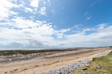 The beach just behind the house