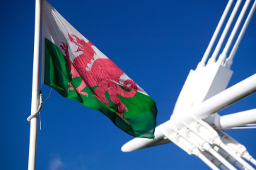 The Welsh Dragon on the Principality Stadium