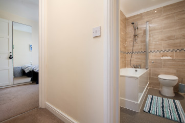 Family Bathroom with bath & shower overhead