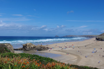 Just 100 yards to Perranporth Beach