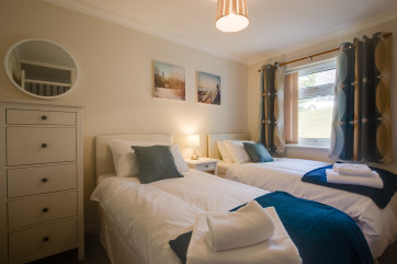 Ground floor twin or super king sized bedroom