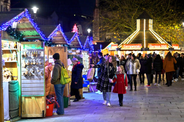 Christmas market in Cardiff