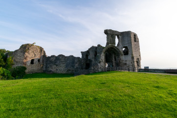 Denbigh Castle is part of the panoramic view from the cottage