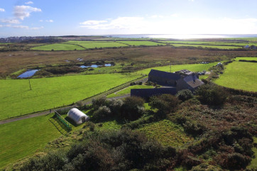 Aerial view of the cottage
