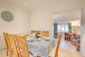 Dining area with table and chairs