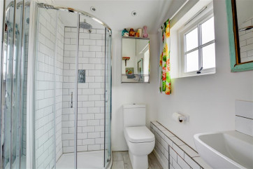 Shower room with shower cubicle and WC