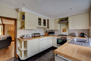 Kitchen with modern appliances.