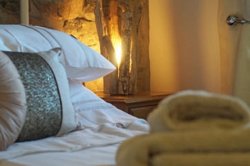 Bedroom 1 with double bed and breathtaking views.