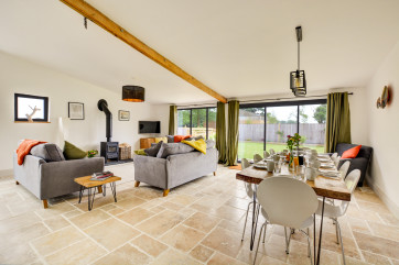 Open Plan Living Room with Dining and Seating Area