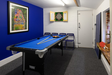 Pool table in games room
