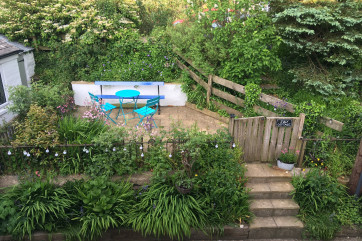 The enclosed patio garden