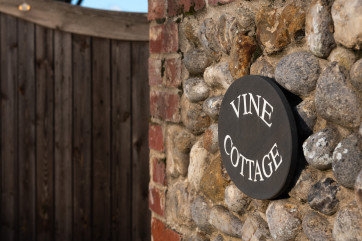 Vine Cottage nameplate