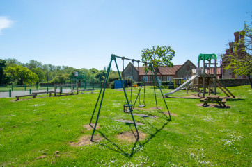 Childrens play area close by