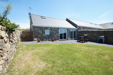 The patio is perfectly located to capture the sea & countryside views